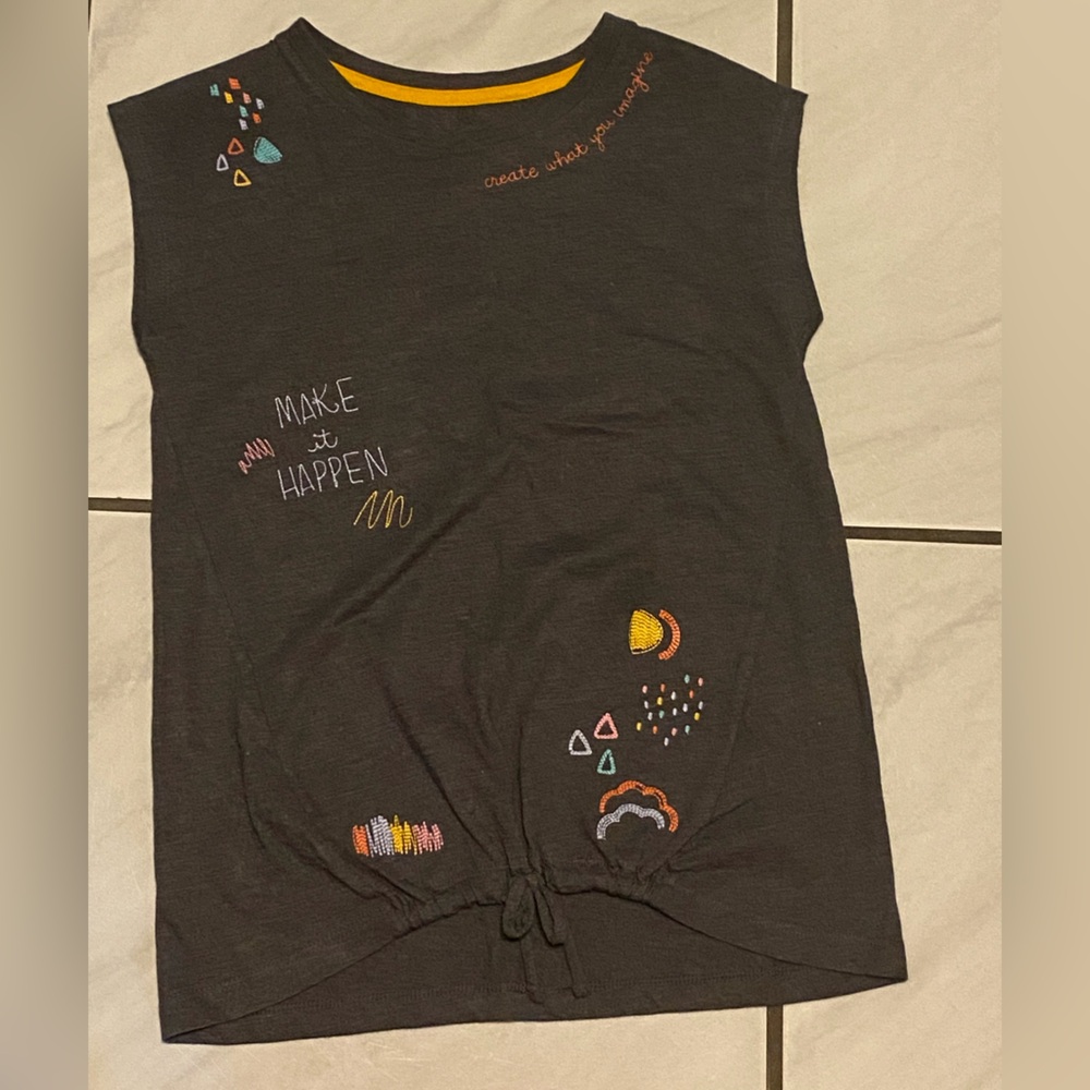 Cat & Jack Black Graphic Tee with Colorful Accents